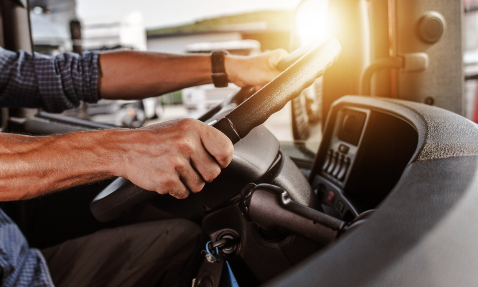 lorry driver steering wheel