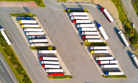 Parked lorries